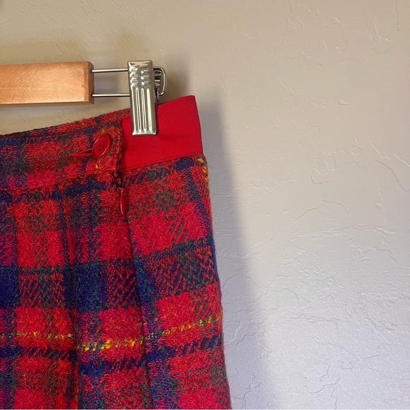 Rare Yves Saint Laurent Wool Plaid Skirt - Picture 7 of 9